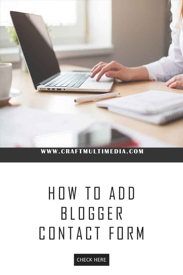 how to add blogger contact form